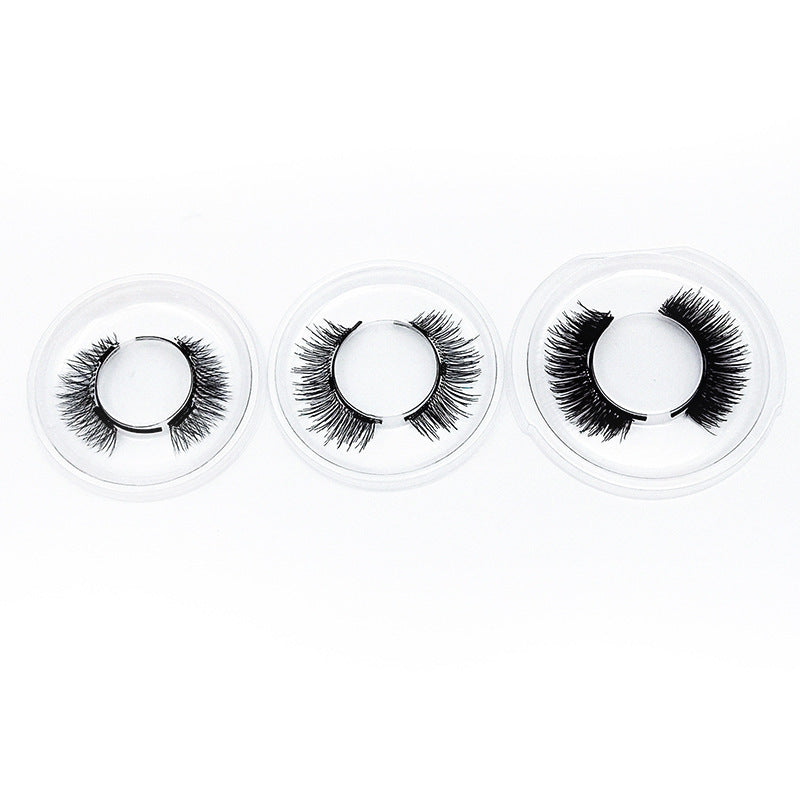 HKM-893971 Quantum Magnetic False Eyelashes - 3 Pairs with Eyelash Curler, Glue-Free and Comfortable Wear