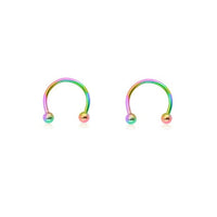 HKM-699347 Titanium C-Type Hypoallergenic Clip-On Nose and Lip Rings