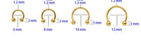 HKM-699347 Titanium C-Type Hypoallergenic Clip-On Nose and Lip Rings
