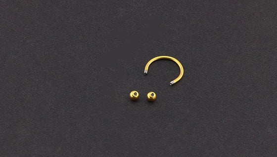 HKM-699347 Titanium C-Type Hypoallergenic Clip-On Nose and Lip Rings
