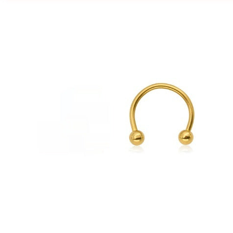 HKM-699347 Titanium C-Type Hypoallergenic Clip-On Nose and Lip Rings