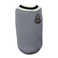 HKM-544083 V-Collar Knitted Dog Sweater in Wine Red, Khaki, Green, and Gray - Sizes XS to 5XL