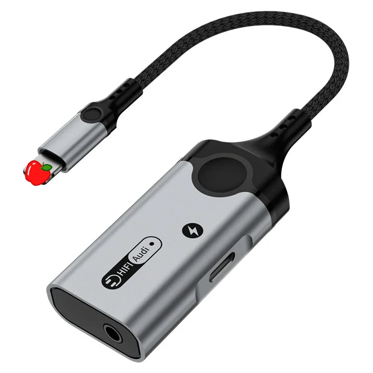 KTX-538643 Dual 2 in 1 Audio and Charging Adapter for iPhone 11-14 – 8-Pin Metal Connector