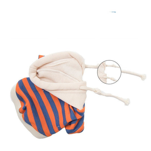 HKM-762579 Cozy Casual Striped Pet Sweater in Red, Green, and Orange - Sizes S to XXL