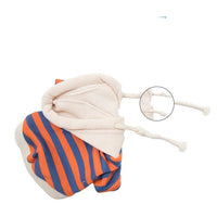 HKM-762579 Cozy Casual Striped Pet Sweater in Red, Green, and Orange - Sizes S to XXL