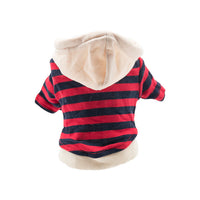 HKM-762579 Cozy Casual Striped Pet Sweater in Red, Green, and Orange - Sizes S to XXL