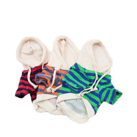HKM-762579 Cozy Casual Striped Pet Sweater in Red, Green, and Orange - Sizes S to XXL