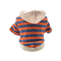 HKM-762579 Cozy Casual Striped Pet Sweater in Red, Green, and Orange - Sizes S to XXL