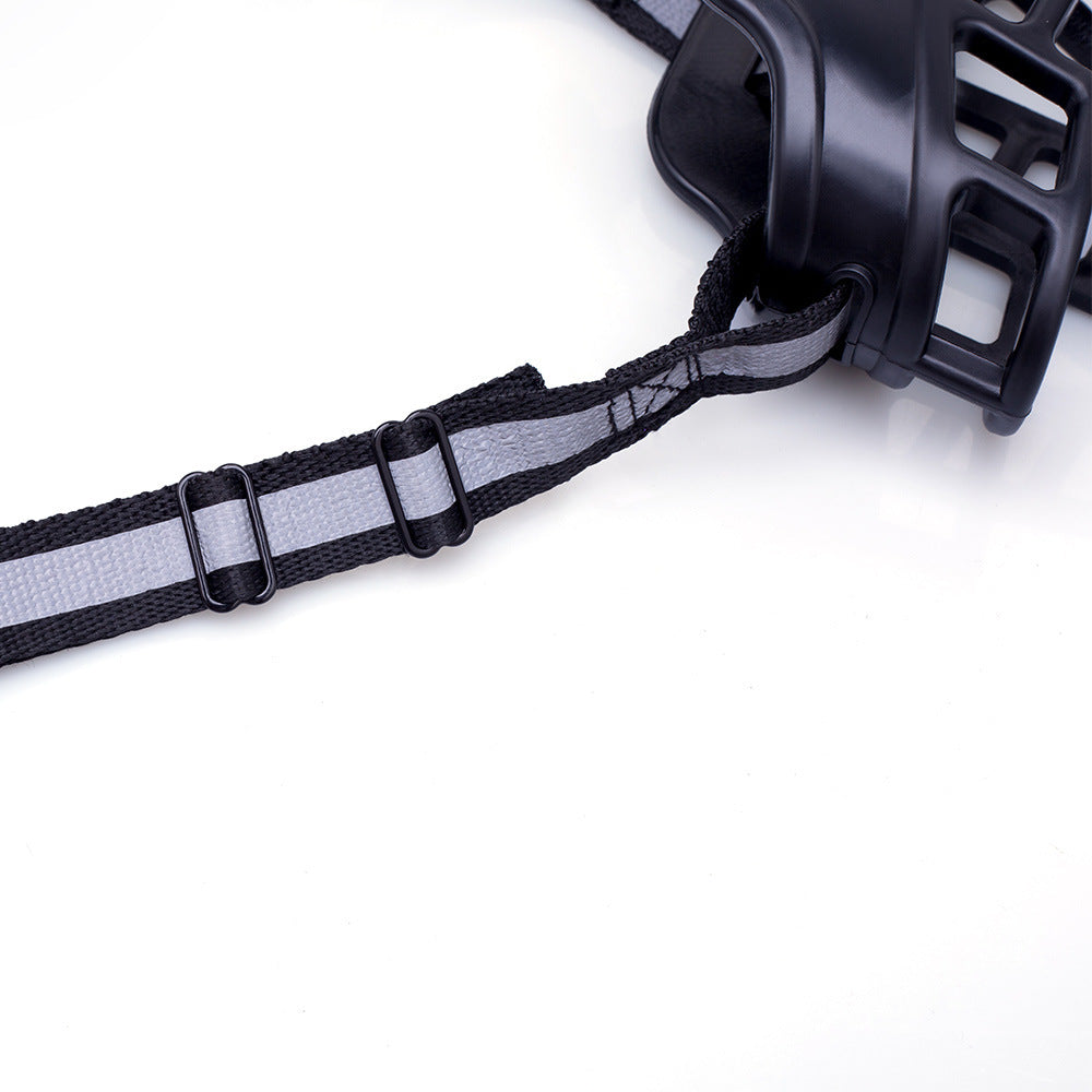 HKM-160211 Adjustable Dog Muzzle for Safe Control - Prevents Unwanted Eating, Biting, and Barking, Soft Rubber Design