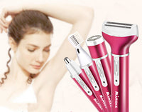 HKM-885587 Rechargeable Electric Hair Removal Shaver for Women's Eyebrows - Water Washable, Aluminum Design