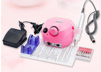 HKM-426259 Electric Nail Polisher US-202 Pink, 25000 RPM, Complete Nail Tools Set, 12 Pcs