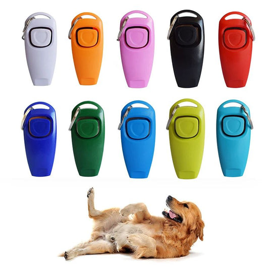 JMT-580234 Dog Training Clicker and Whistle Combo with Key Ring for Effective Puppy Training
