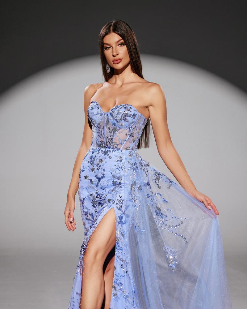 HKM-436691 Elegant Women's Blue Dress - Style EZ25208 for Any Occasion