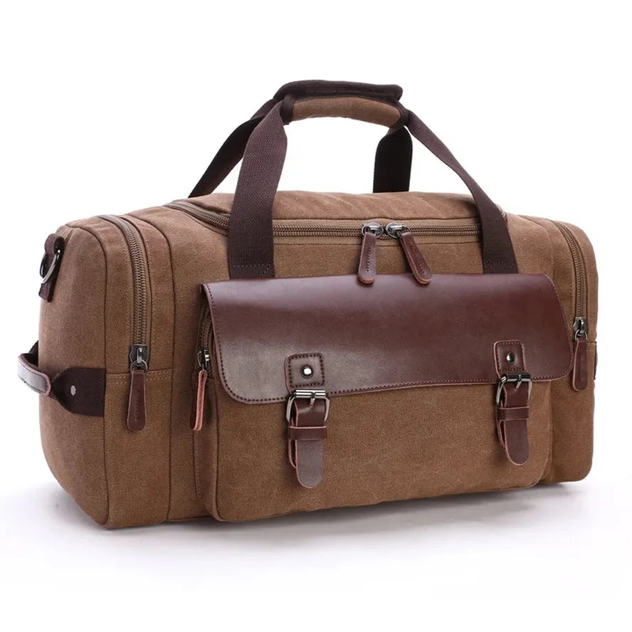 HKM-646675 Versatile Canvas Travel Hand Bag - High Capacity Waterproof Crossbody Duffel Bag