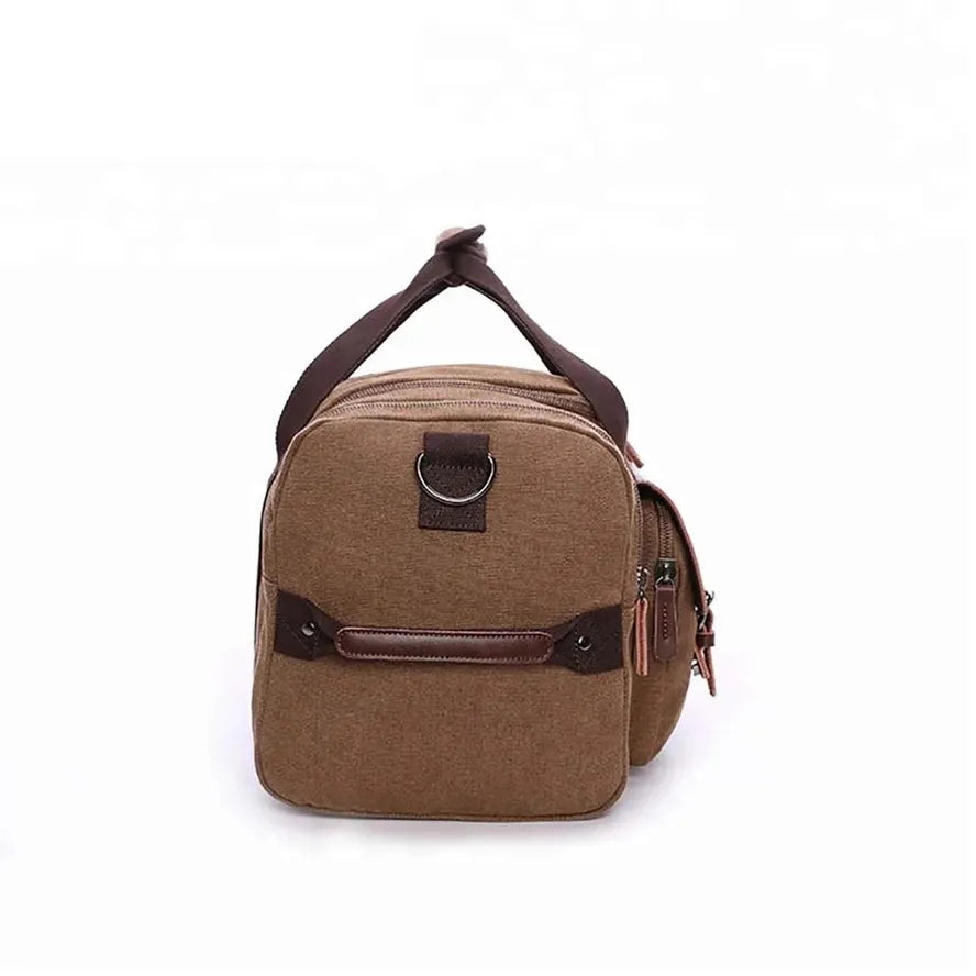 HKM-646675 Versatile Canvas Travel Hand Bag - High Capacity Waterproof Crossbody Duffel Bag