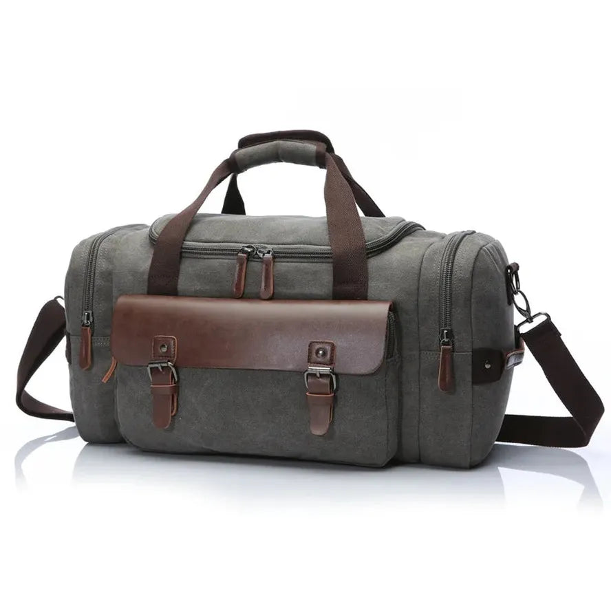 HKM-646675 Versatile Canvas Travel Hand Bag - High Capacity Waterproof Crossbody Duffel Bag