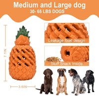 HKM-614675 Indestructible Pineapple Chew Toy for Aggressive Dogs - Durable Natural Rubber Teething Toy