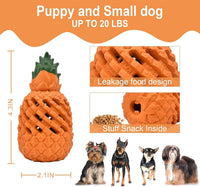 HKM-614675 Indestructible Pineapple Chew Toy for Aggressive Dogs - Durable Natural Rubber Teething Toy