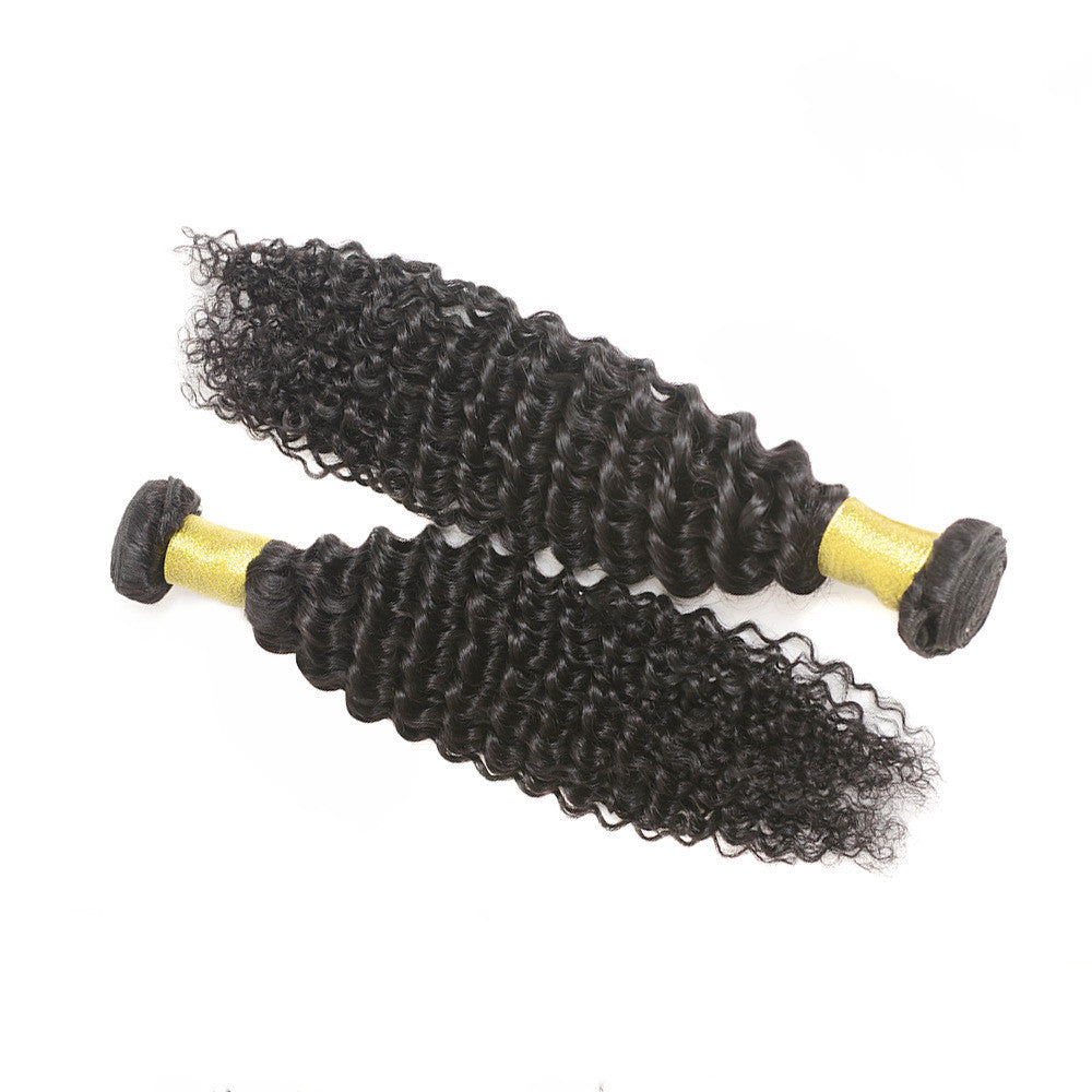 HKM-297747 Real Human Hair Curly Extensions - Long Fashionable Wig in Various Lengths