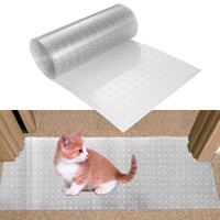 HKM-429395 Transparent Cat Scratch Protector Pad for Door Carpets - Scratch-Resistant PVC Mat, Various Sizes Available