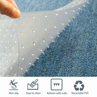 HKM-429395 Transparent Cat Scratch Protector Pad for Door Carpets - Scratch-Resistant PVC Mat, Various Sizes Available