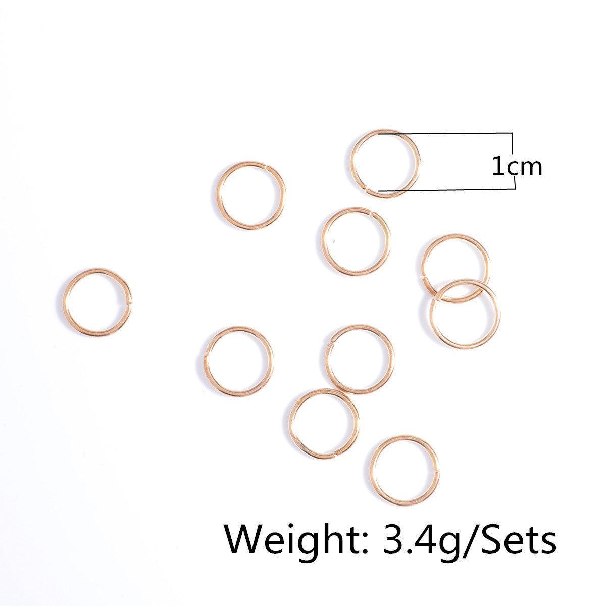 HKM-542931 Alloy DIY Hair Braid Circle Hair Clips Set - 10pcs Hair Accessories