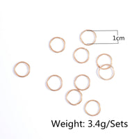 HKM-542931 Alloy DIY Hair Braid Circle Hair Clips Set - 10pcs Hair Accessories