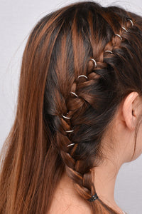 HKM-542931 Alloy DIY Hair Braid Circle Hair Clips Set - 10pcs Hair Accessories
