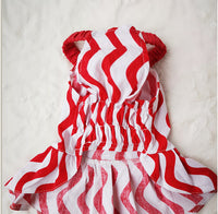HKM-100627 Cotton Princess Bow Skirt for Dogs and Cats - Red, Available in Multiple Sizes