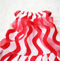 HKM-100627 Cotton Princess Bow Skirt for Dogs and Cats - Red, Available in Multiple Sizes