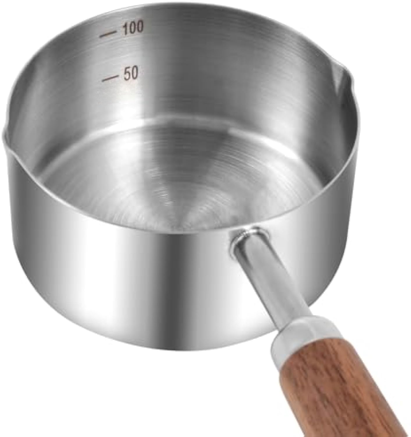 JMT-584330 Stainless Steel Dog Food Scoop with Wooden Handle for Accurate Measuring