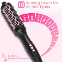 HKM-960403 3-in-1 Thermal Brush for Hair Styling, Straightening, and Curling with 10 Heating Levels and Fast 30S Heating