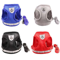 HKM-827923 Reflective Dog Rope with Adjustable Velcro - Lightweight Mesh Traction Belt for Pets