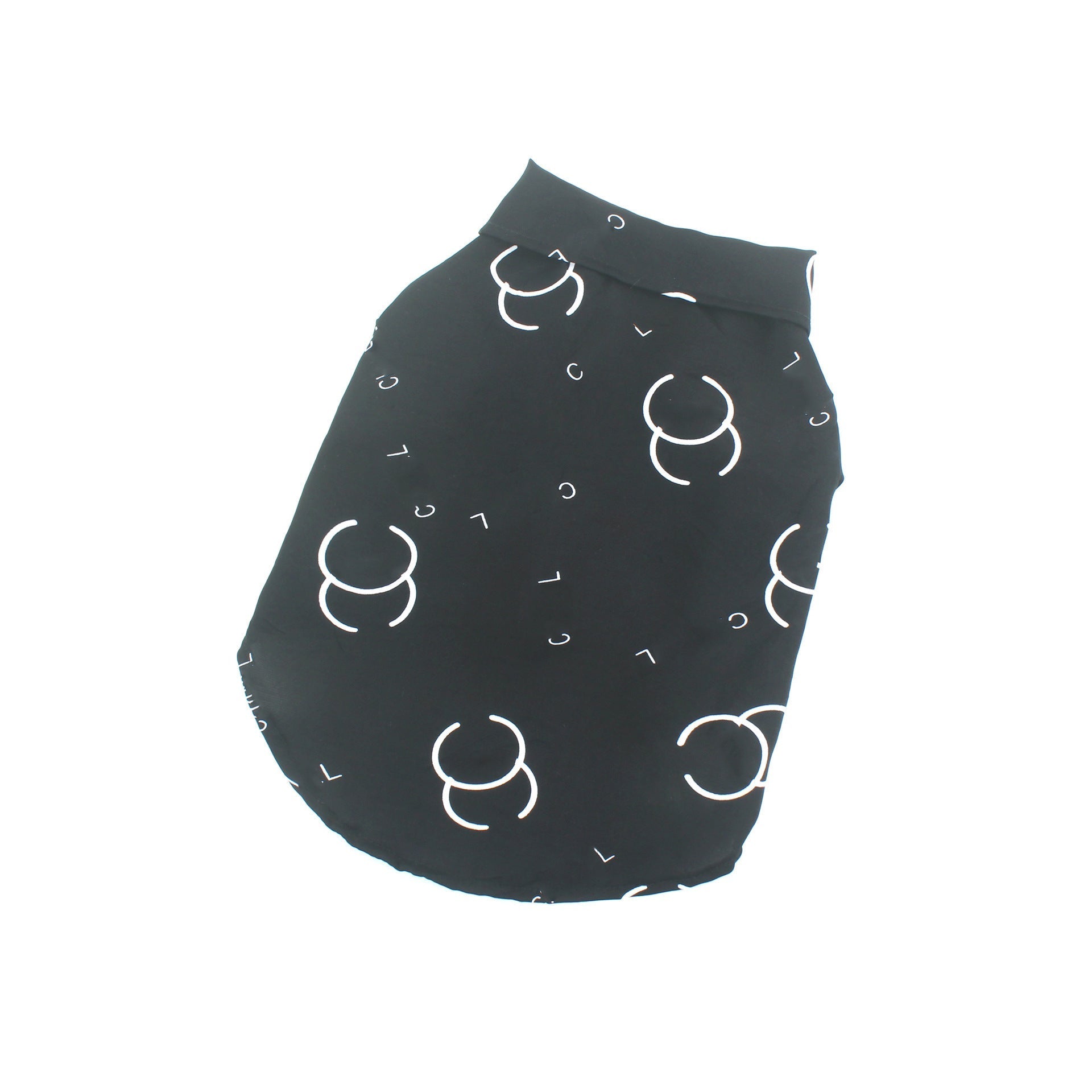 HKM-261523 Casual Cotton Dog Shirt with Black Letter Print for Trendy Pets