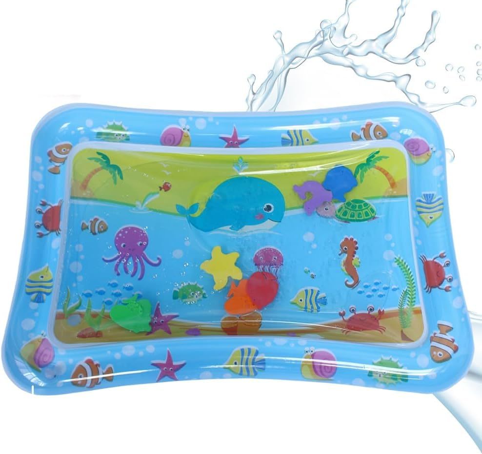 HKM-463507 Inflatable Sensory Water Play Mat for Cats – Thickened Water Sensor Design for Interactive Tummy Time and Play