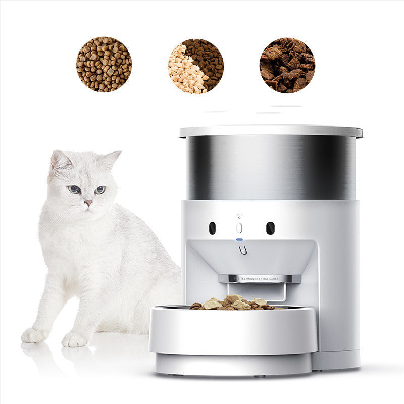 HKM-787539 Automatic Stainless Steel Pet Feeder for Convenient Feeding