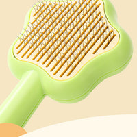 HKM-446099 Self-Cleaning Stainless Steel Needle Pet Comb for Cats - 20x9.5x2.5cm