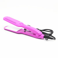 HKM-241171 Electric Splint Curling Iron with Tourmaline Ceramic, 16MM-20MM Diameter, Ideal for Wet and Dry Hair