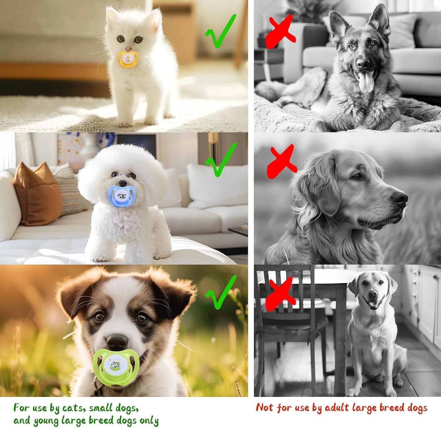 HKM-283539 Small Dog and Kitten Pacifier Chew Toys for Teething Relief and Calmness