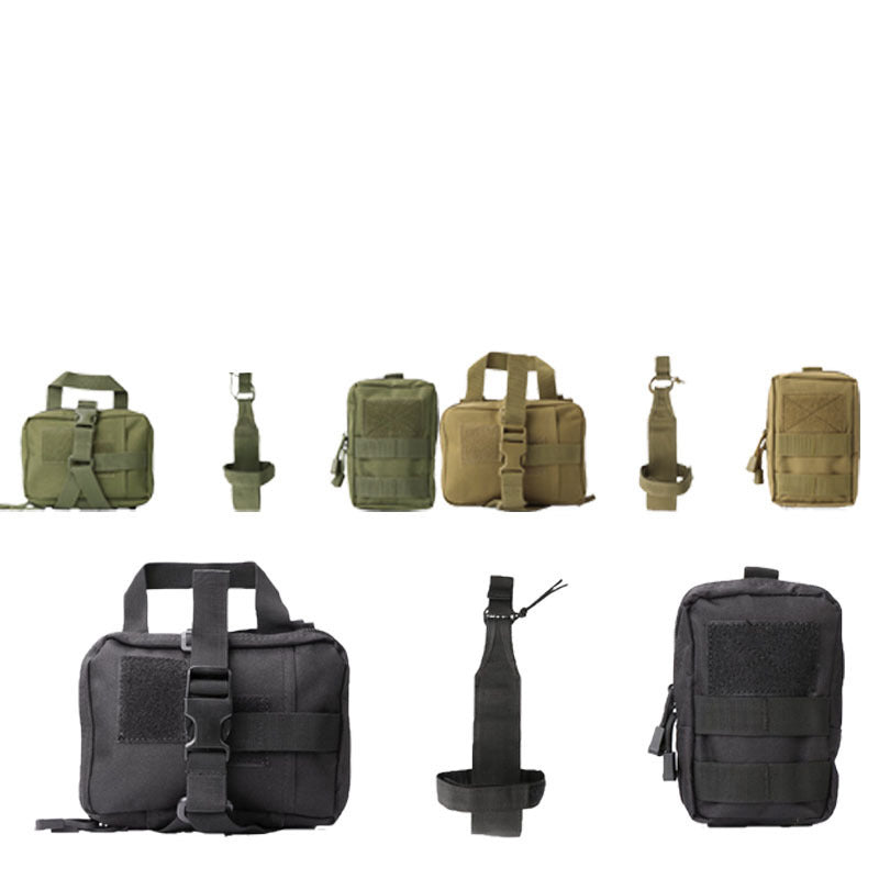 HKM-032787 Tactical Dog Vest with Leash and Rescue Bags - Outdoor Training Accessory Kit