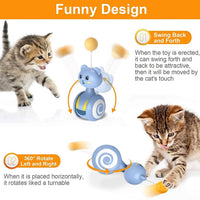 HKM-495123 Interactive Cat Feather Toy with Rolling Ball and Tumbler Design, Engaging Pet Plaything for Cats