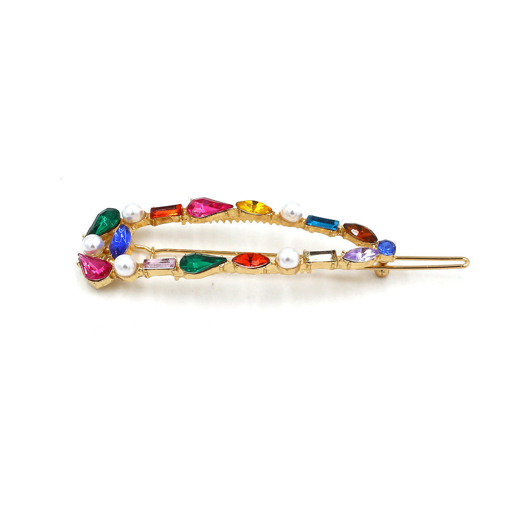 HKM-180179 New Geometric Alloy Hairpin Side Clip Set for Women