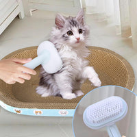 HKM-640403 5-in-1 Pet Grooming Kit for Cats and Dogs - Slicker Brush, Undercoat Rake, Deshedding Comb & Massage Brush with Self-Cleaning Feature