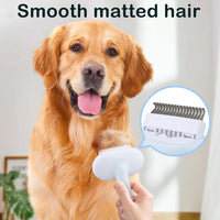 HKM-640403 5-in-1 Pet Grooming Kit for Cats and Dogs - Slicker Brush, Undercoat Rake, Deshedding Comb & Massage Brush with Self-Cleaning Feature