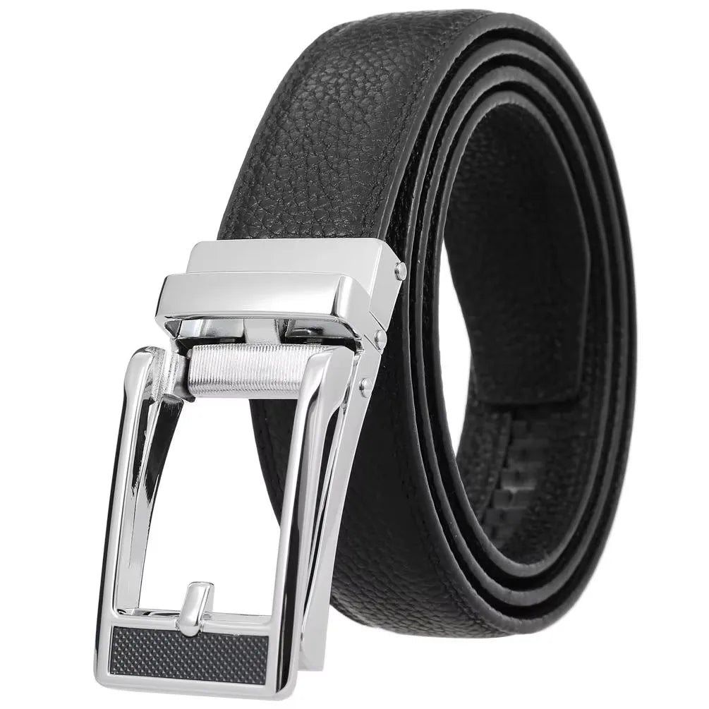 HKM-512595 Custom Adjustable Leather Belts with Designer Buckles for Men