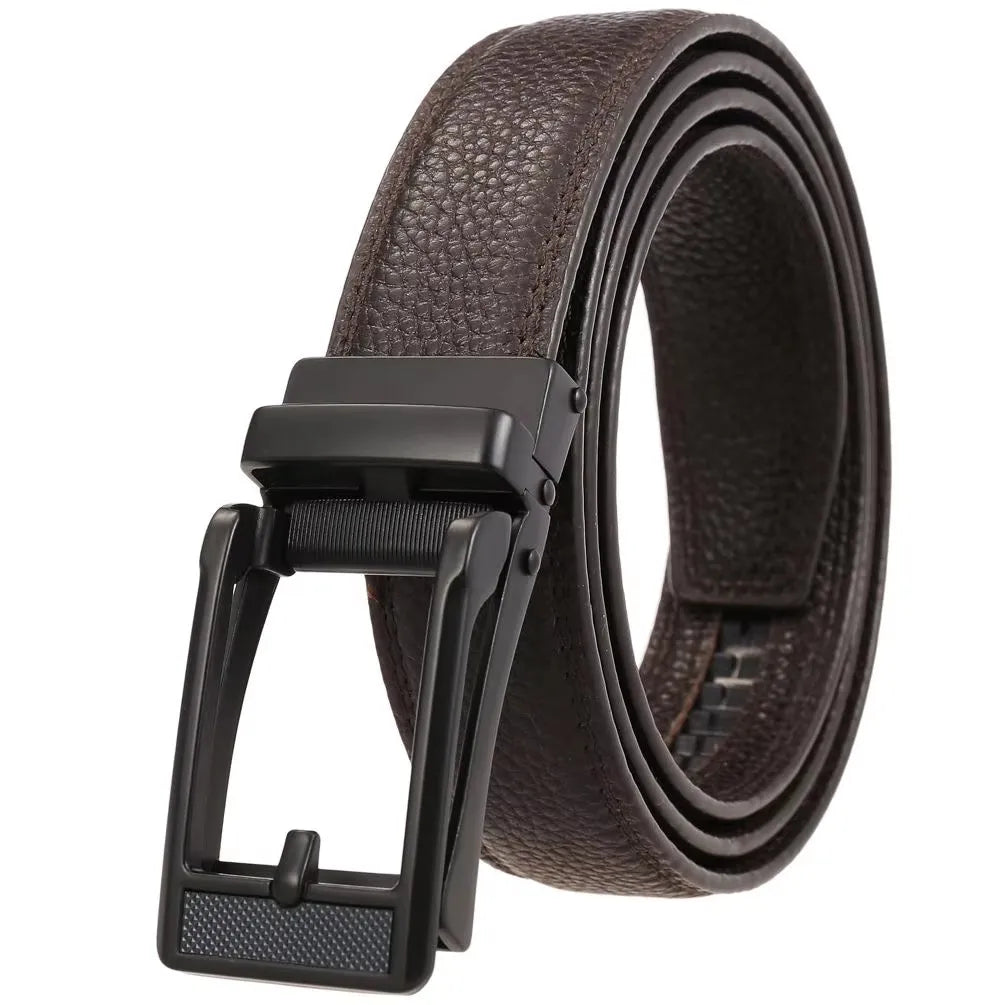 HKM-512595 Custom Adjustable Leather Belts with Designer Buckles for Men