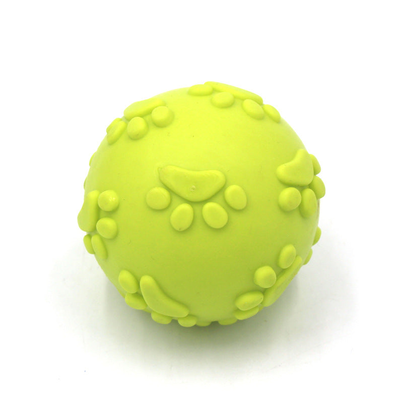HKM-378387 Durable Soundtrack Ball Pet Toy - Bite-Resistant TPR, 6cm Diameter
