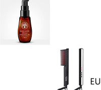 HKM-139347 Multifunctional Hair Straightening Comb with Hair Care Essential Oil 40ml, Adjustable Temperature 160-210°C