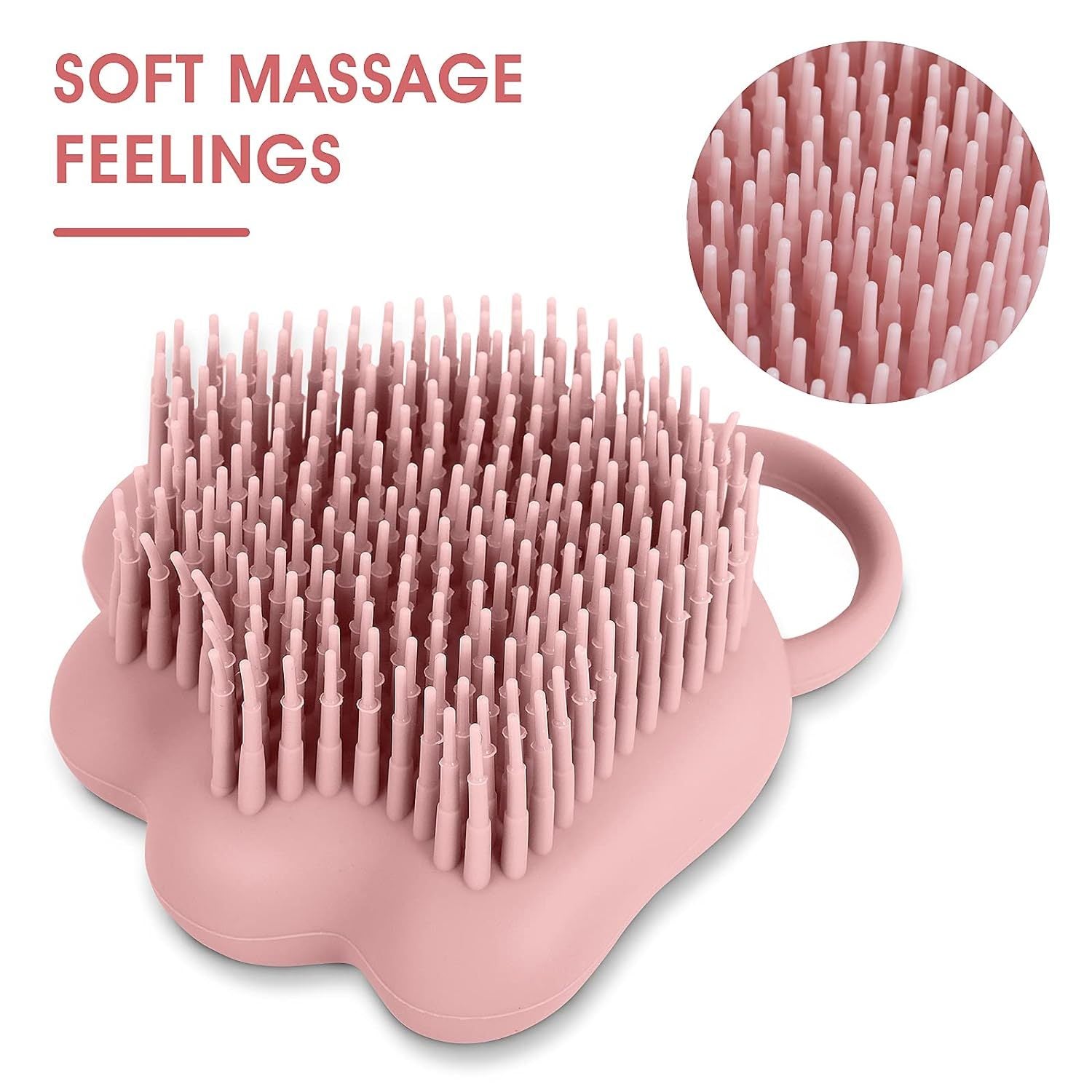 HKM-457299 Silicone Pet Grooming Brush with Shampoo Dispenser for Dogs and Cats - Fur Cleaning and Massage Tool