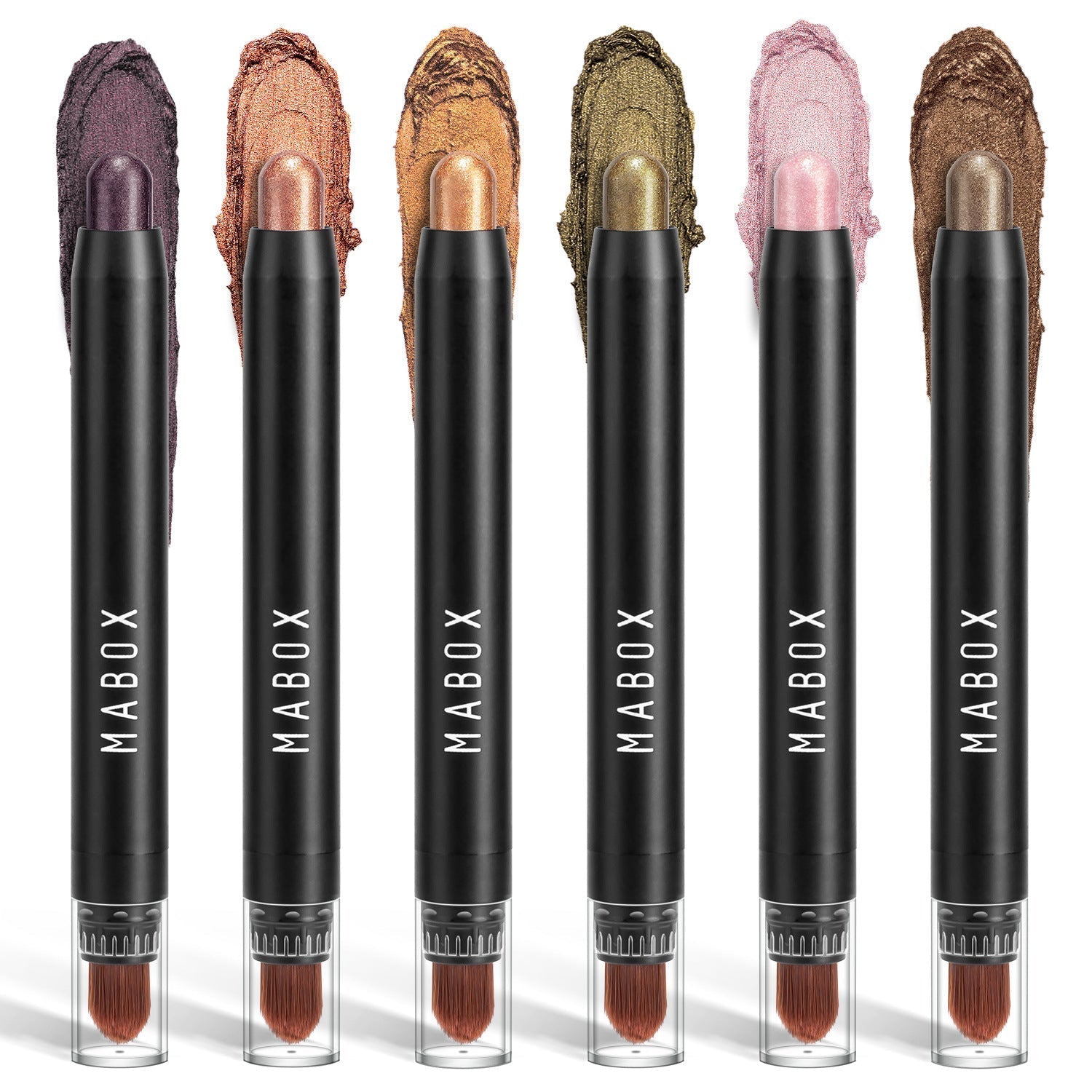 HKM-835027 Waterproof Eye Shadow Stick - Pearlescent and Earth Tone Color Options